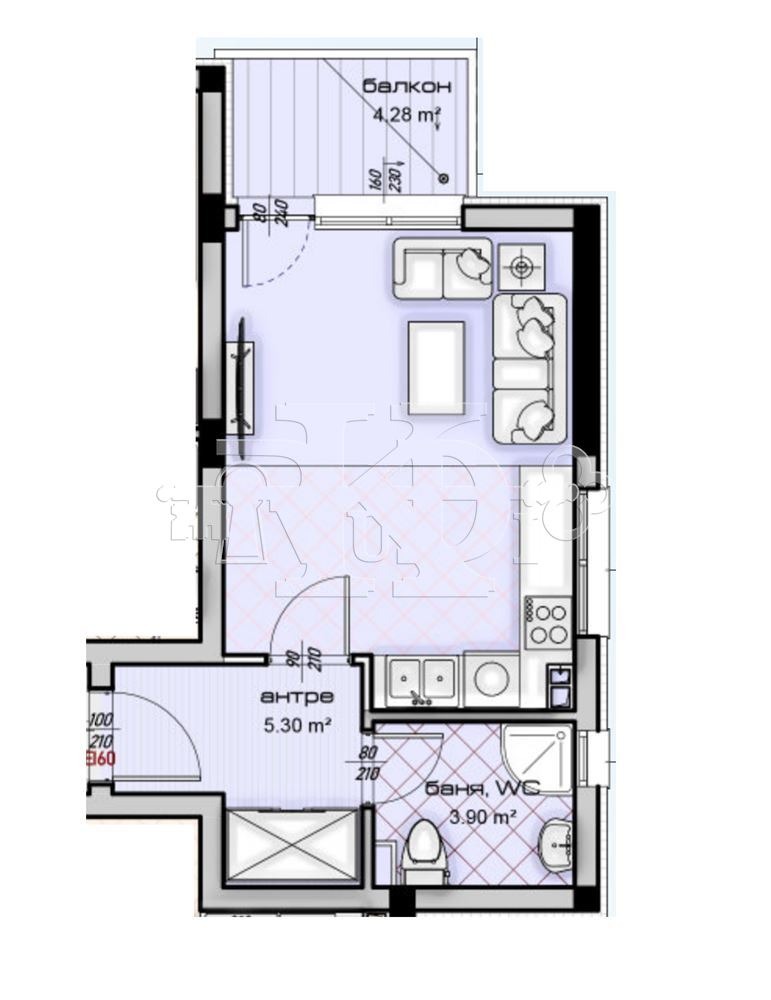 Продаја  Студио Варна , Кајсиева градина , 50 м2 | 41126369