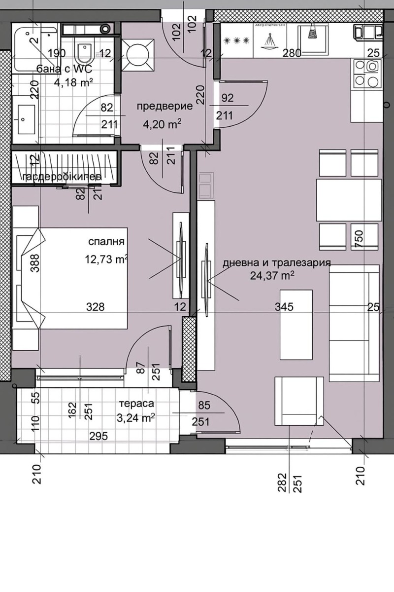 Продава  2-стаен, град Пловдив, Тракия • 93 000 EUR • ID 88584903 — holmes.bg - [1] 