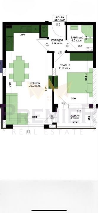 Продаја  1 спаваћа соба Варна , Кајсиева градина , 64 м2 | 22269824 - слика [2]