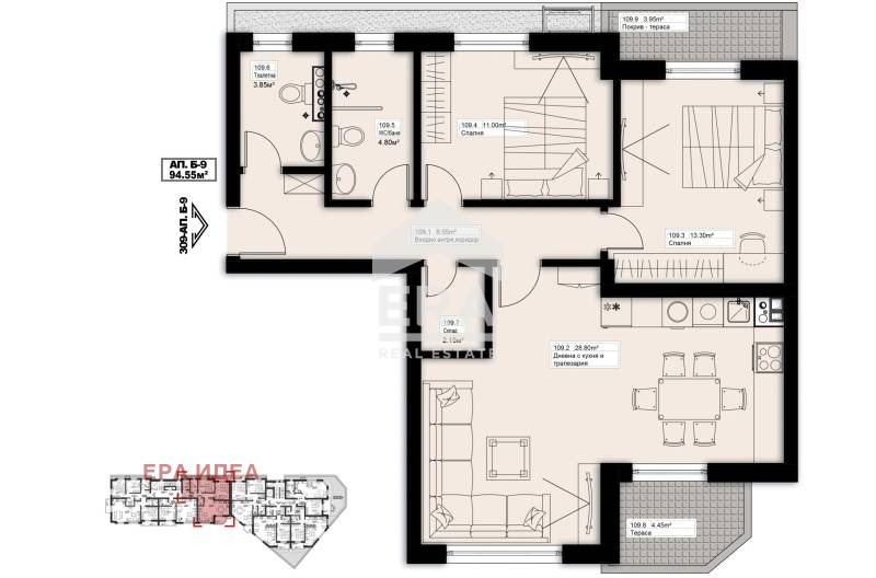 Продава 3-СТАЕН, гр. Елин Пелин, област София област, снимка 3 - Апартаменти - 54026851