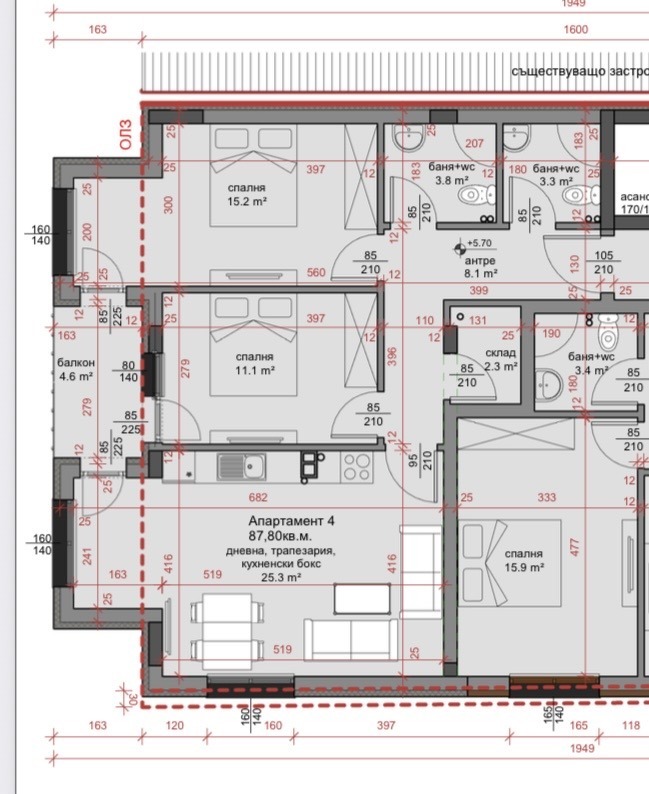 Продава 3-СТАЕН, гр. Стара Загора, Център, снимка 6 - Апартаменти - 55662666