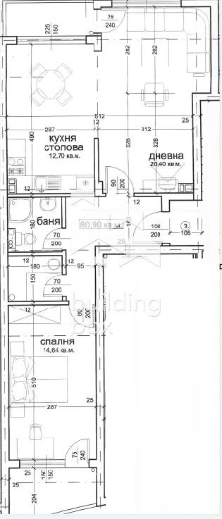 Till salu  1 sovrum Sofia , Manastirski livadi , 93 kvm | 21600733 - bild [2]