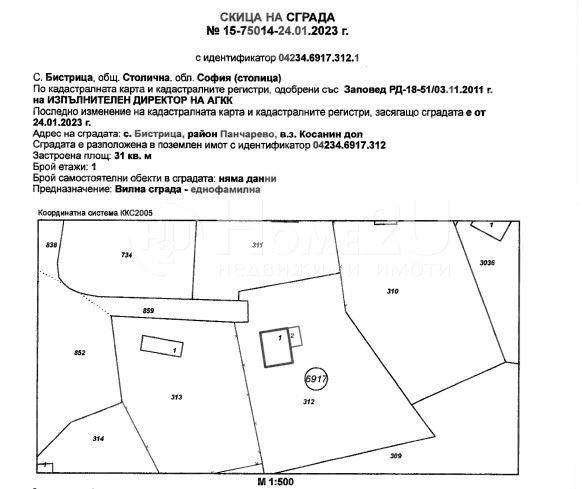 Продава ПАРЦЕЛ, с. Панчарево, област София-град, снимка 1 - Парцели - 48575908