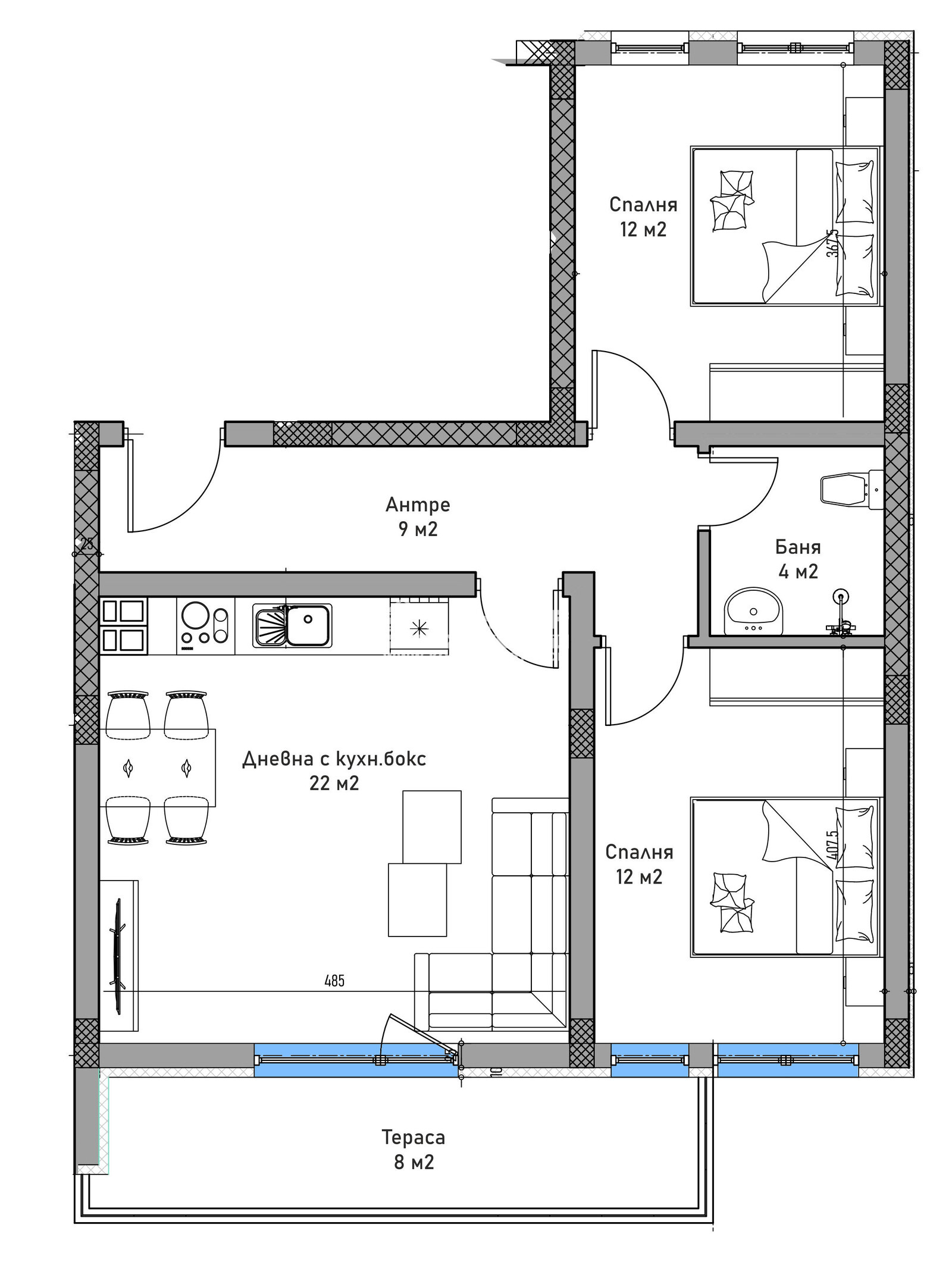 Продава 3-СТАЕН, гр. Пловдив, Кючук Париж, снимка 2 - Апартаменти - 52733056