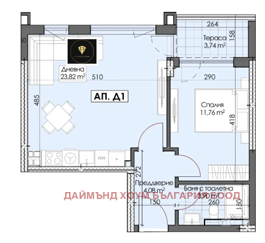 Продава 2-СТАЕН, гр. Пловдив, Гагарин, снимка 2 - Апартаменти - 55883576