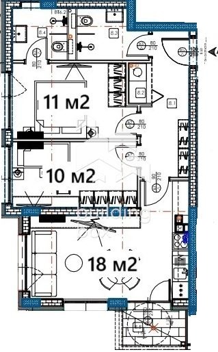 En venta  2 dormitorios Varna , Izgrev , 86 metros cuadrados | 39804674 - imagen [2]