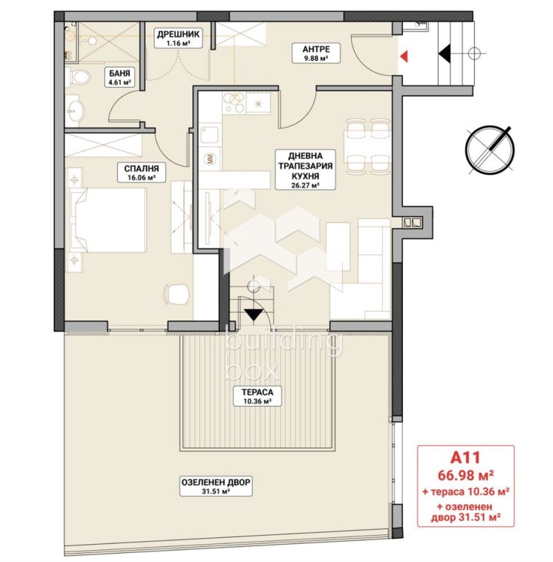 En venta  1 dormitorio Sofia , Mladost 4 , 79 metros cuadrados | 69041240 - imagen [2]