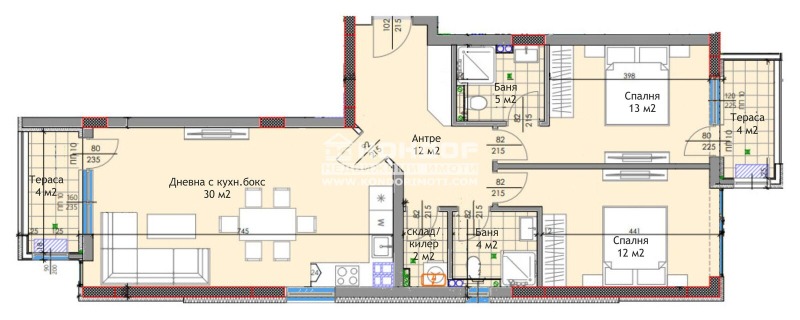 На продаж  2 спальні Пловдив , Тракия , 123 кв.м | 21482156 - зображення [2]