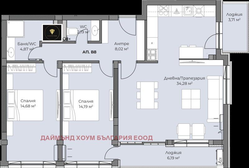 In vendita  2 camere da letto Plovdiv , Hristo Smirnenski , 127 mq | 42342267 - Immagine [2]