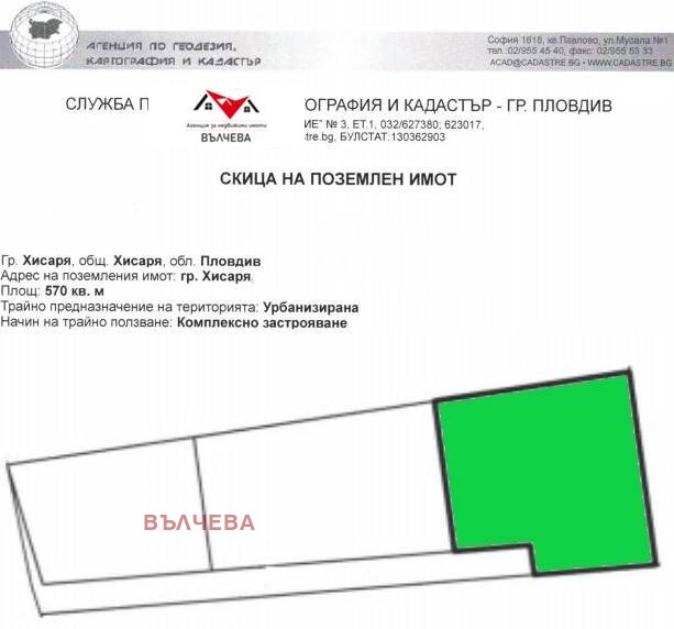 Til salg  Grund region Plovdiv , Hisarya , 600 kvm | 28920834 - billede [2]
