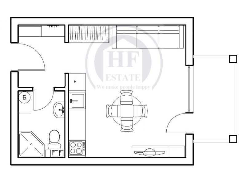 Продава 1-СТАЕН, гр. Бяла, област Варна, снимка 17 - Апартаменти - 53294954