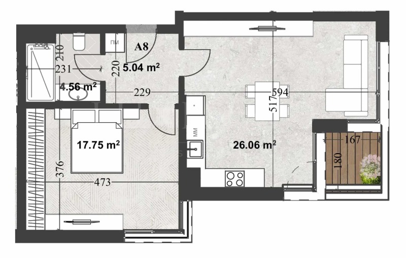 Продава 2-СТАЕН, гр. София, Кръстова вада, снимка 2 - Апартаменти - 53559185
