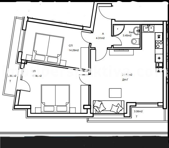 En venta  2 dormitorios Plovdiv , Tsentar , 98 metros cuadrados | 37380868 - imagen [5]