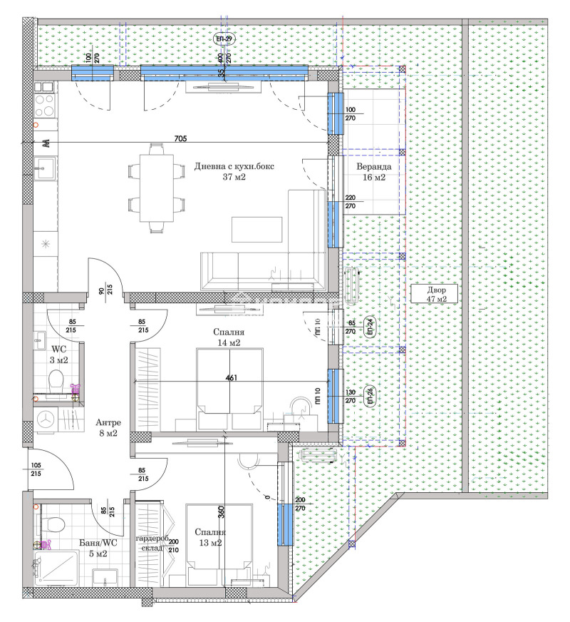 Na prodej  2 ložnice Plovdiv , Ostromila , 154 m2 | 42597603 - obraz [2]