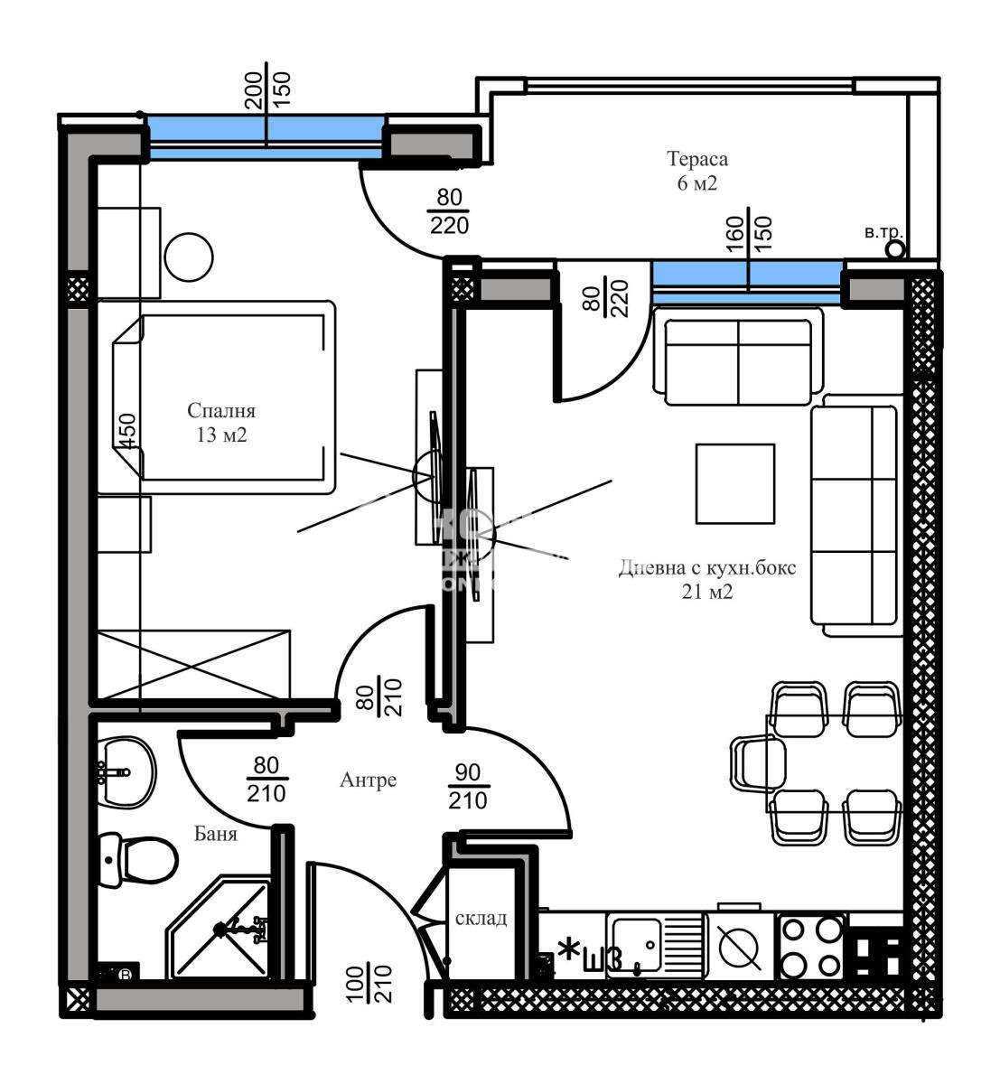 Продава 2-СТАЕН, гр. Пловдив, Беломорски, снимка 4 - Апартаменти - 53884805