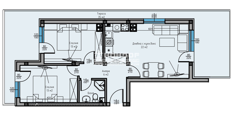 Till salu  2 sovrum Plovdiv , Ostromila , 122 kvm | 40299091 - bild [2]