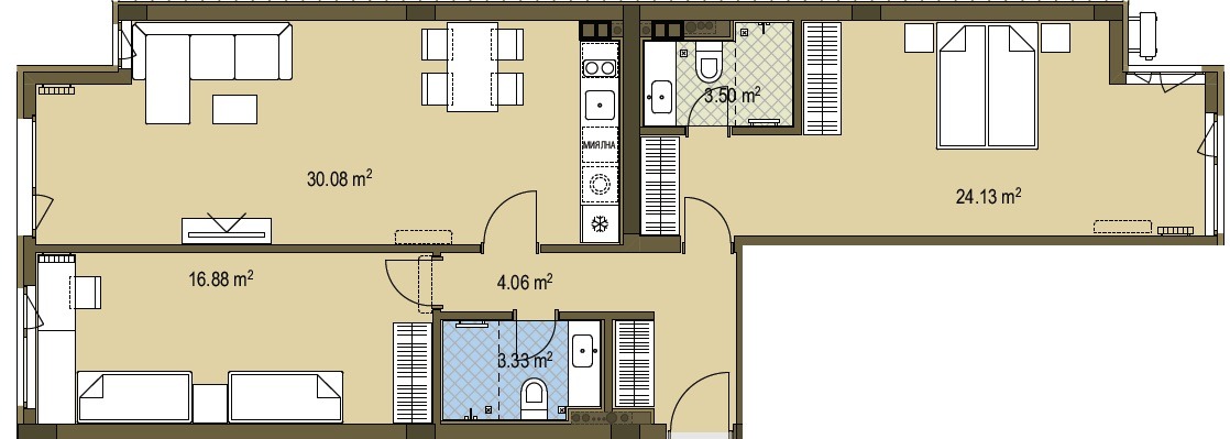Продава 3-СТАЕН, гр. София, Център, снимка 7 - Апартаменти - 53593565