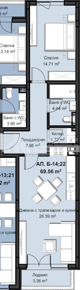 Продава 2-СТАЕН, гр. Пловдив, Христо Смирненски, снимка 2 - Aпартаменти - 49162202