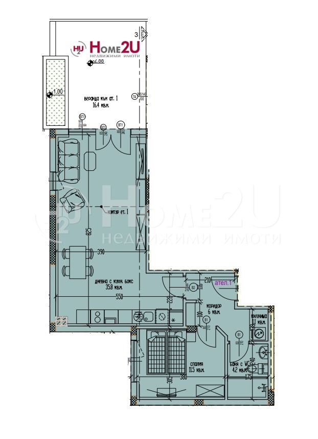 À venda  1 quarto Varna , Galata , 89 m² | 64357401 - imagem [2]