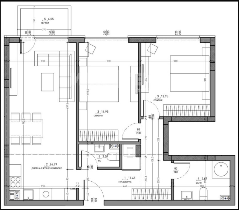 En venta  2 dormitorios Sofia , Malinova dolina , 108 metros cuadrados | 37519345 - imagen [2]