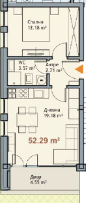 На продаж  1 спальня Варна , м-т Ален мак , 53 кв.м | 83633522 - зображення [2]