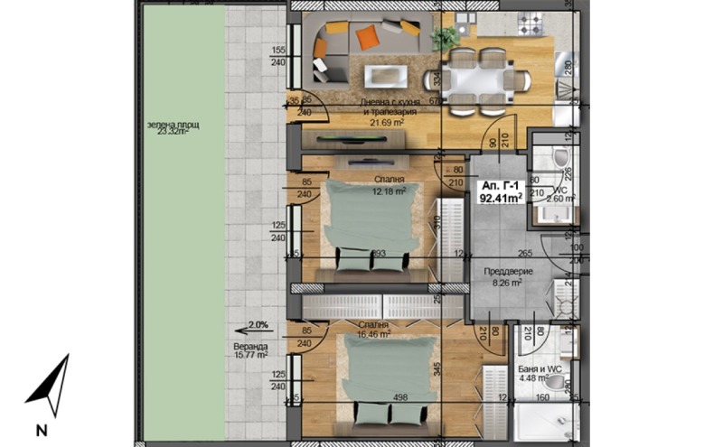Zu verkaufen  2 Schlafzimmer Plowdiw , Hristo Smirnenski , 131 qm | 39267403 - Bild [2]
