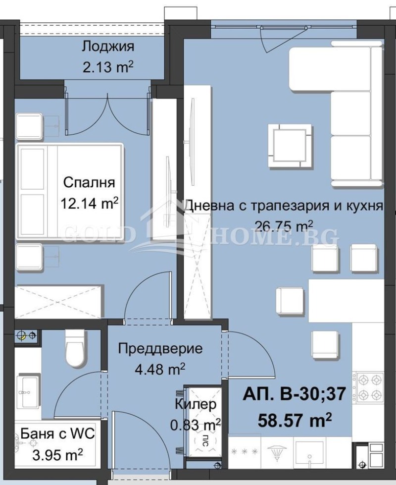 Продава 2-СТАЕН, гр. Пловдив, Христо Смирненски, снимка 11 - Aпартаменти - 48238645