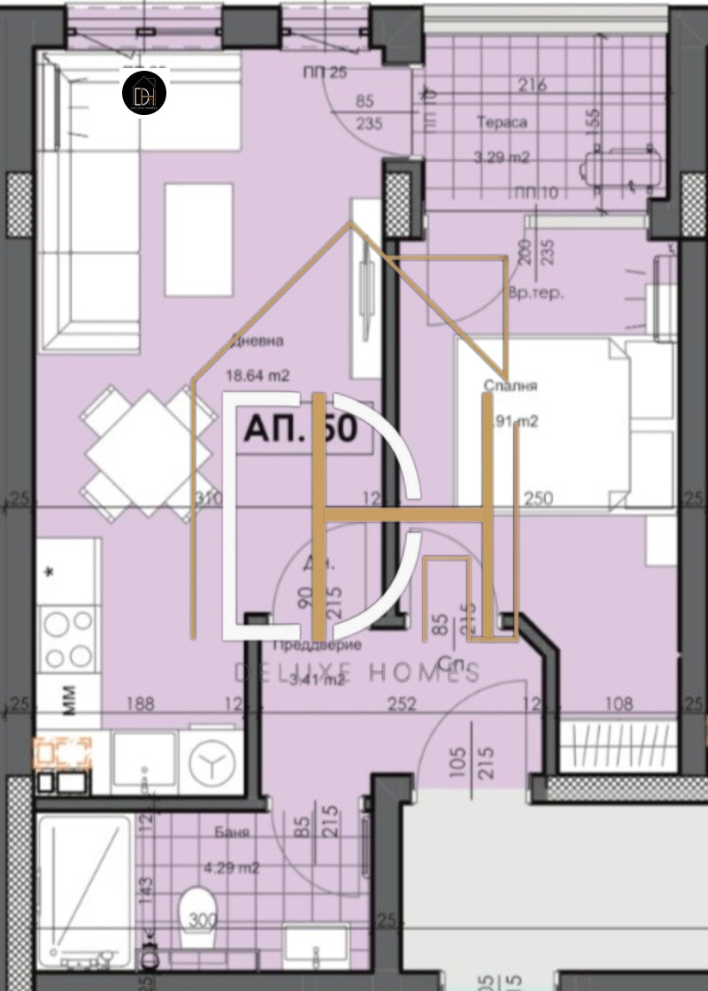 Zu verkaufen  1 Schlafzimmer Plowdiw , Gagarin , 57 qm | 72883474