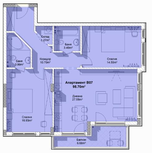 En venta  2 dormitorios Sofia , Dragalevtsi , 113 metros cuadrados | 41847728