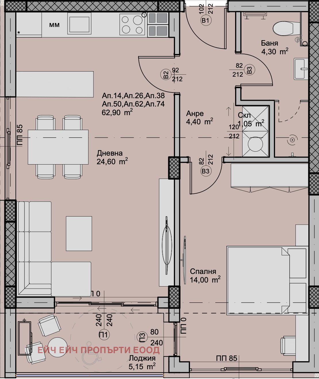 Продава 2-СТАЕН, гр. Пловдив, Христо Смирненски, снимка 2 - Апартаменти - 50747768