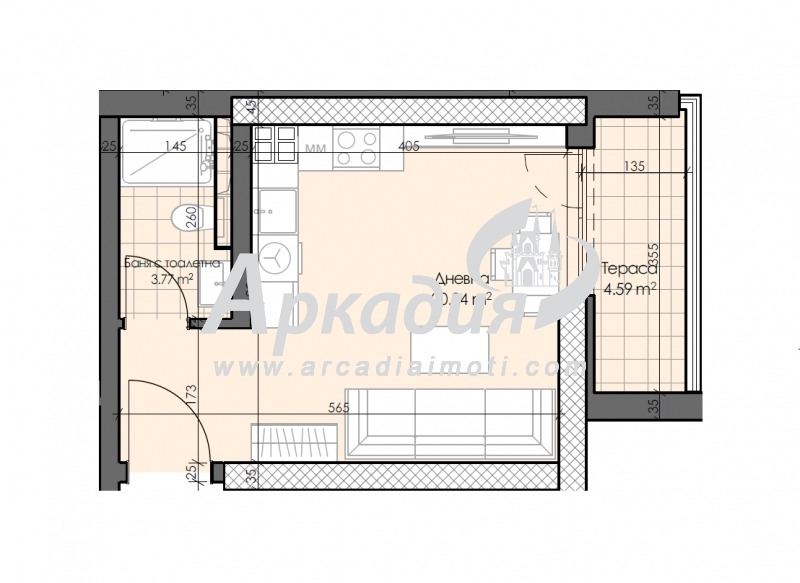 Продава  1-стаен град Пловдив , Кършияка , 43 кв.м | 64518544 - изображение [2]