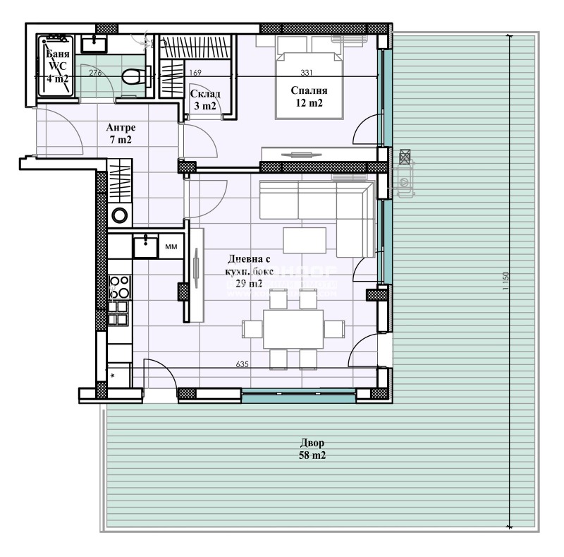 Na sprzedaż  1 sypialnia Plowdiw , Wastaniczeski , 125 mkw | 46439984 - obraz [2]