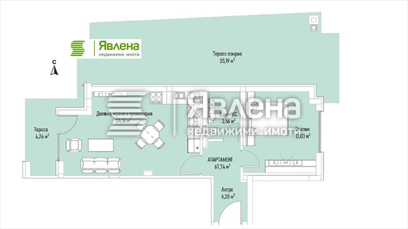 Продава 2-СТАЕН, гр. София, Лозенец, снимка 6 - Aпартаменти - 47793269