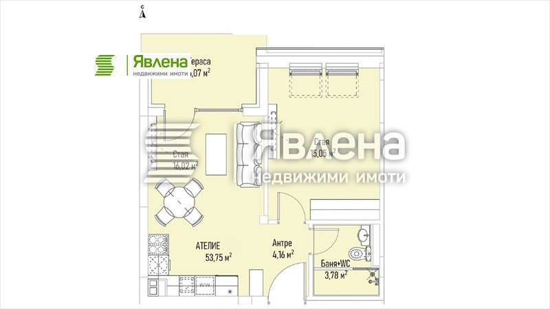 Продава 2-СТАЕН, гр. София, Лозенец, снимка 5 - Aпартаменти - 47793269