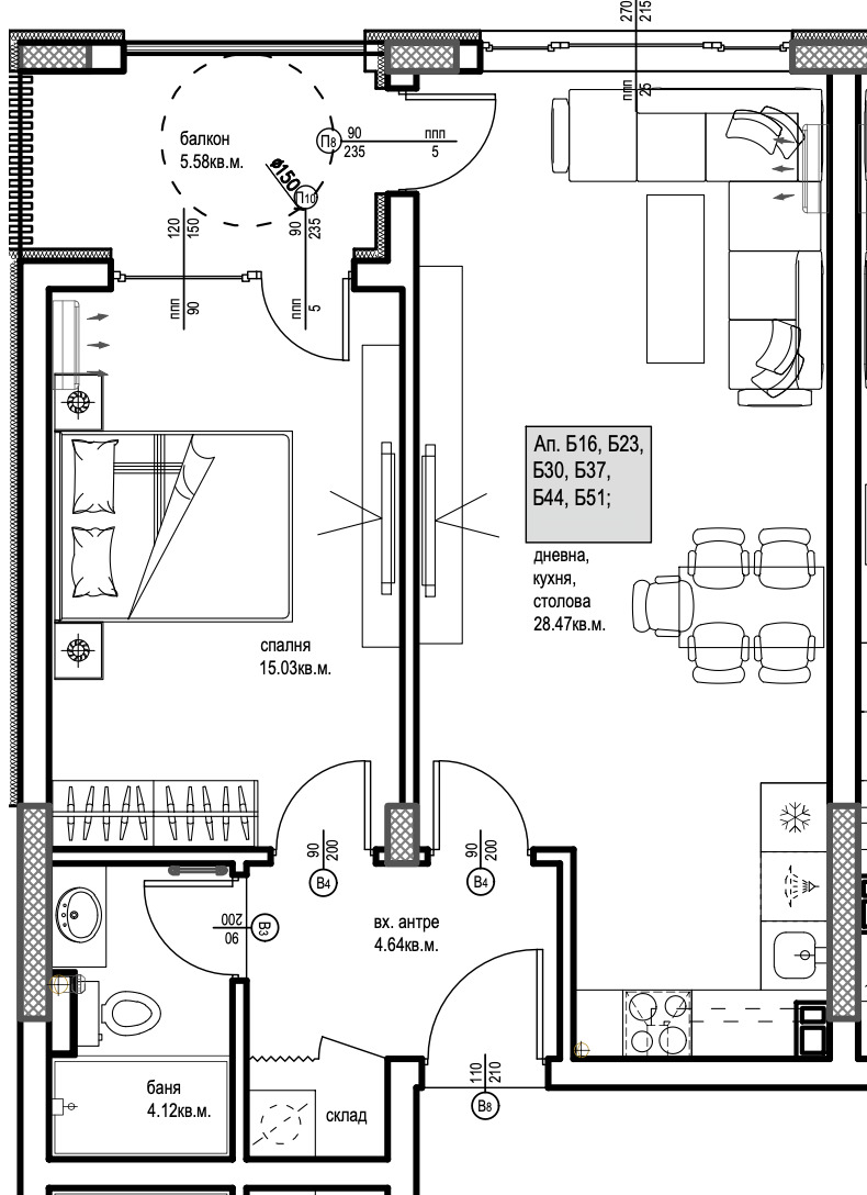 Na prodej  1 ložnice Plovdiv , Christo Smirnenski , 80 m2 | 42994911 - obraz [2]