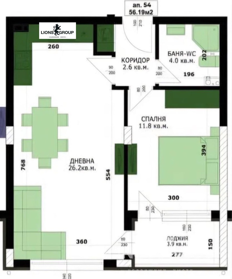 Продава 2-СТАЕН в град Варна, Кайсиева градина - 64 кв.м / 99 900 € » 195 387.42 лв., ЛАЙЪНС ГРУП