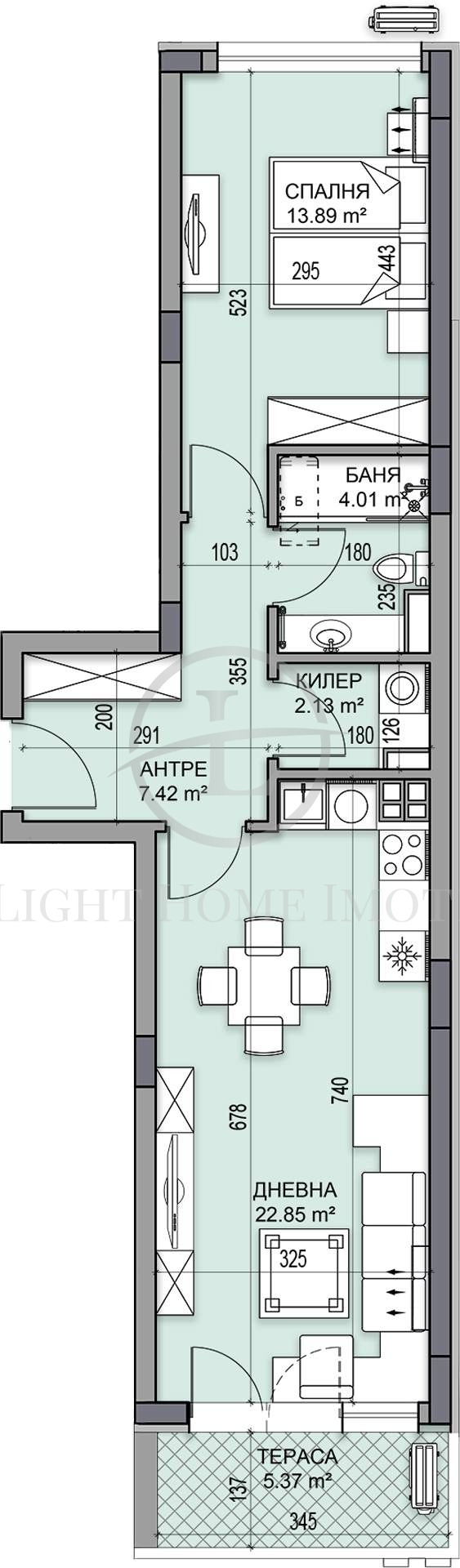 Продава 2-СТАЕН, гр. Пловдив, Гагарин, снимка 5 - Aпартаменти - 49387978