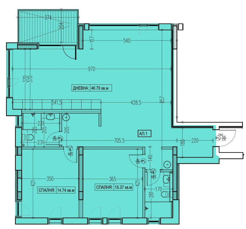 Na prodej  2 ložnice Varna , m-t Zelenika , 152 m2 | 31701049 - obraz [12]