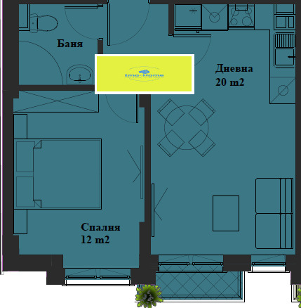 На продаж  1 спальня София , Банишора , 53 кв.м | 60774508