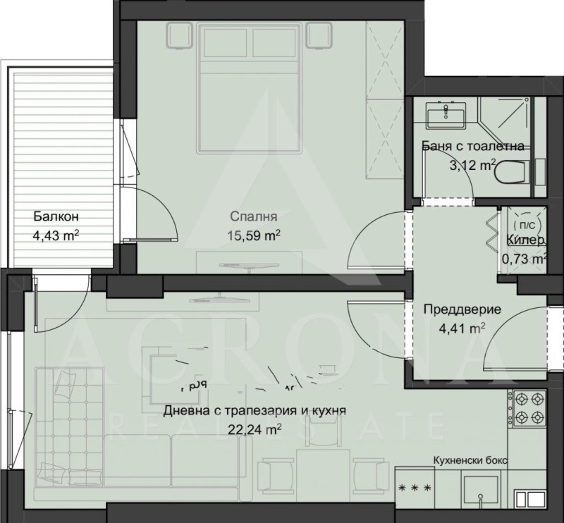 Satılık  1 yatak odası Plovdiv , Kyuçuk Parij , 74 metrekare | 39563322 - görüntü [2]