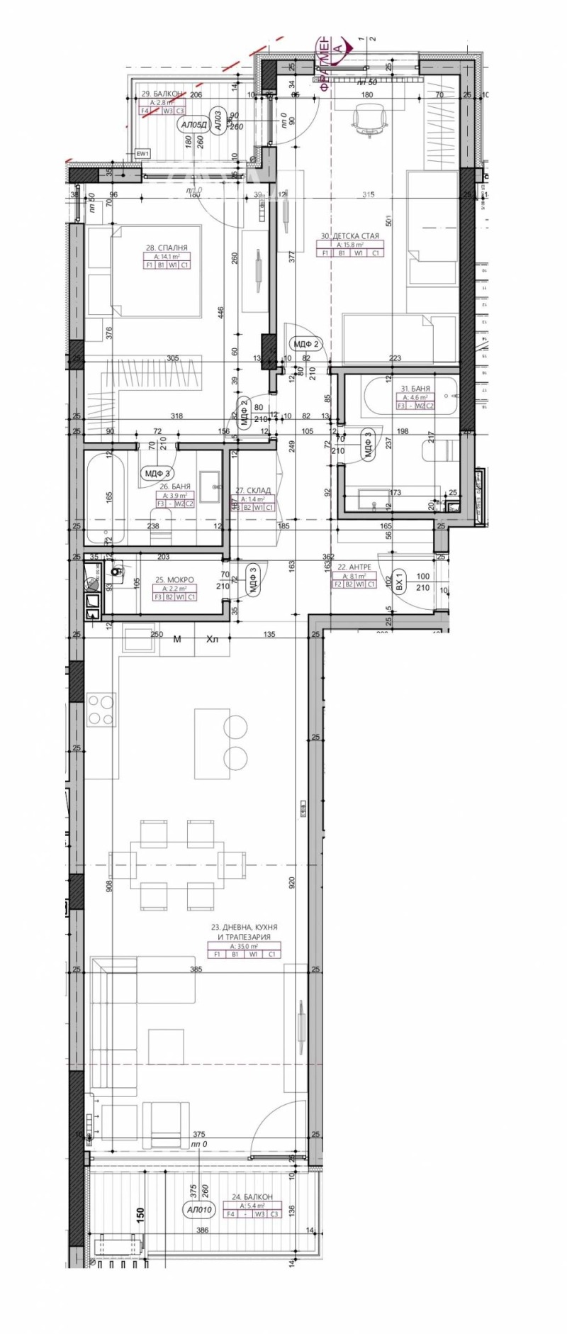 Продава 3-СТАЕН, гр. София, Манастирски ливади, снимка 4 - Aпартаменти - 48237669