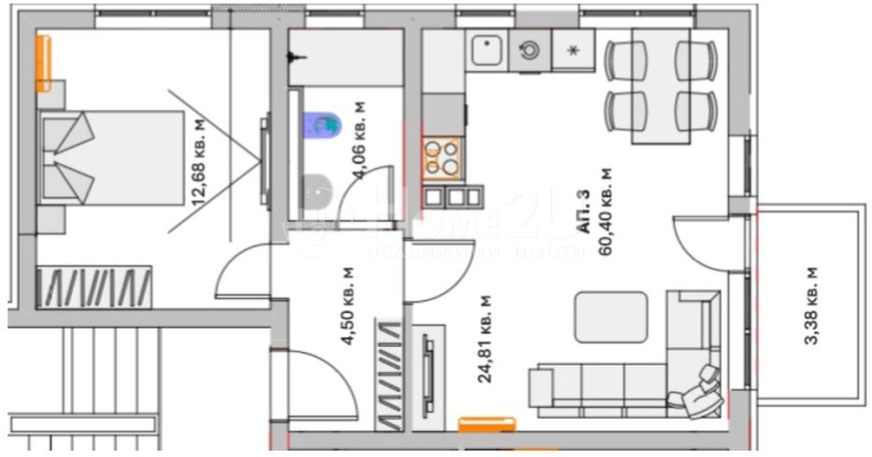 Продава 2-СТАЕН, гр. София, Малинова долина, снимка 8 - Апартаменти - 52985344