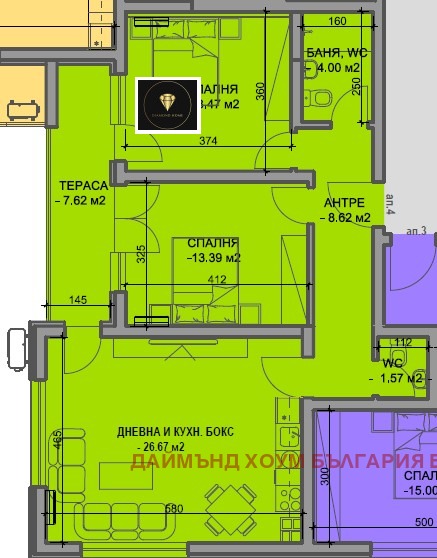 Продается  2 спальни Пловдив , Южен , 108 кв.м | 94666287 - изображение [2]