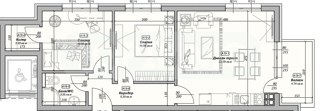 Продава 3-СТАЕН, гр. Варна, м-т Пчелина, снимка 14 - Апартаменти - 53628540