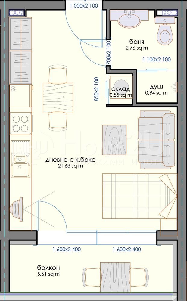 Продава 1-СТАЕН, гр. София, Овча купел, снимка 4 - Aпартаменти - 46882362