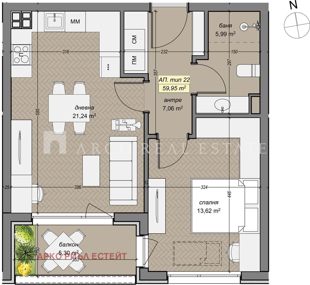 Продава 2-СТАЕН, гр. София, Левски Г, снимка 2 - Апартаменти - 53486372