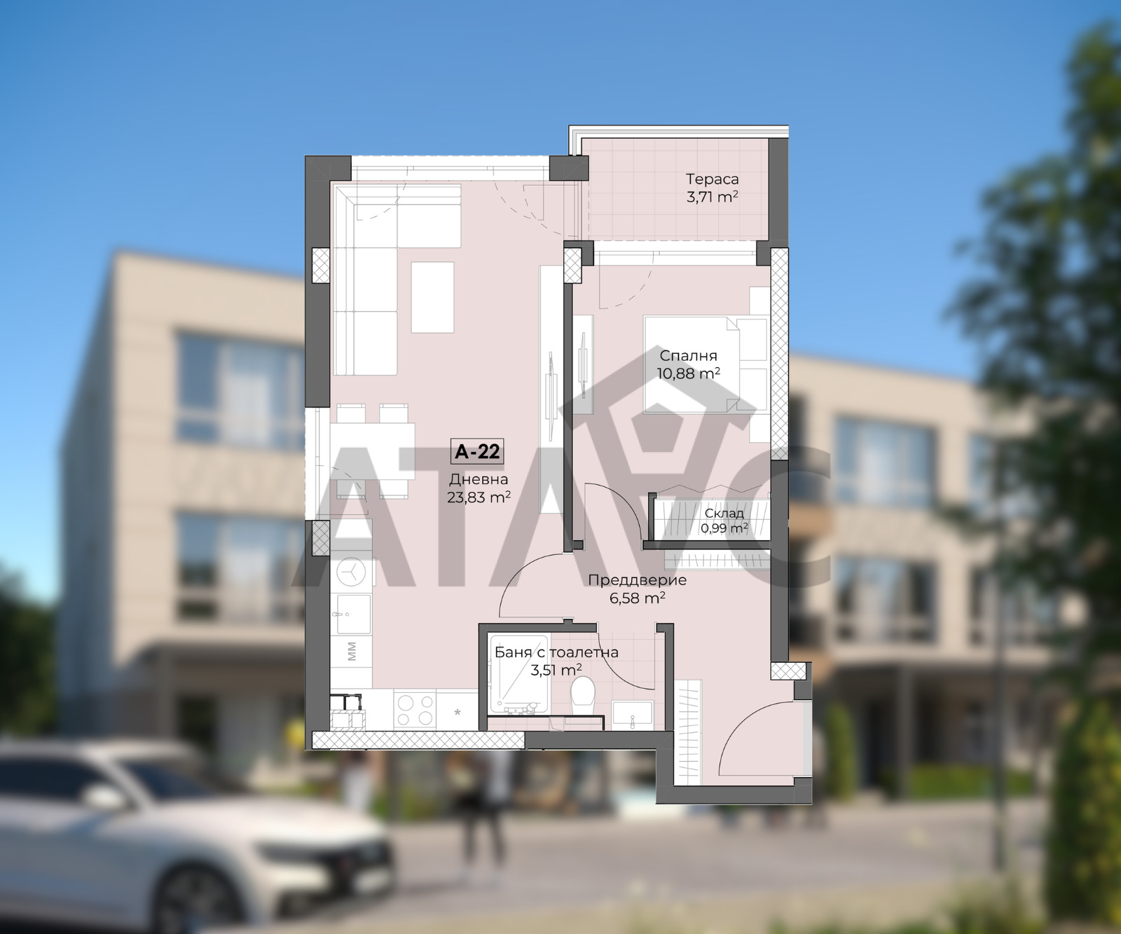 Продава 2-СТАЕН, гр. Пловдив, Беломорски, снимка 2 - Апартаменти - 54904112