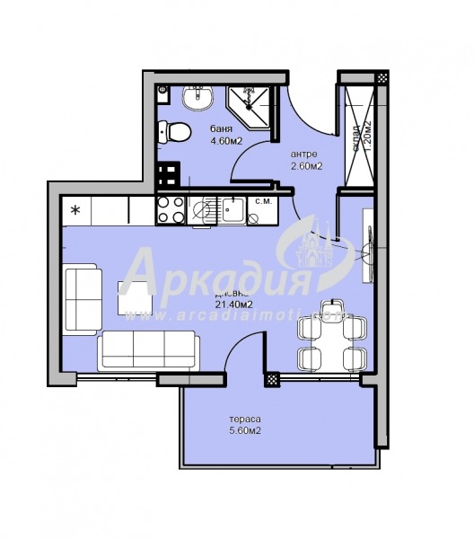 Till salu  Studio Plovdiv , Belomorski , 47 kvm | 86855686
