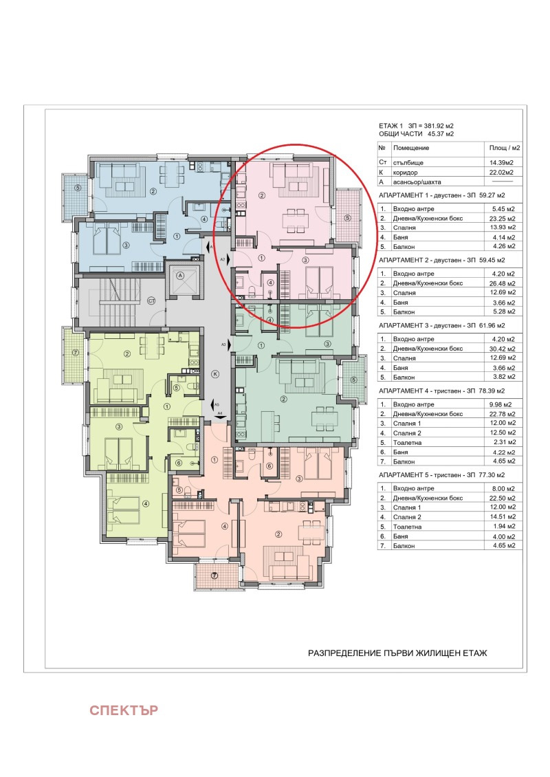 Na prodej  1 ložnice Pernik , Iztok , 69 m2 | 81623909 - obraz [2]