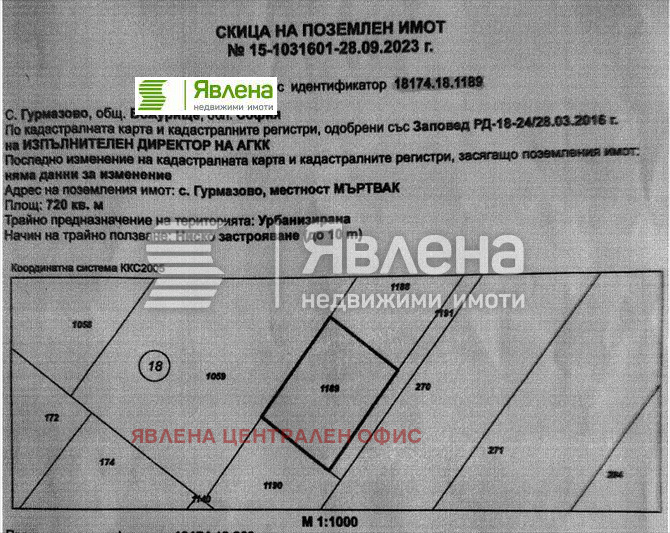 Продава ПАРЦЕЛ, с. Гурмазово, област София област, снимка 1 - Парцели - 48202768